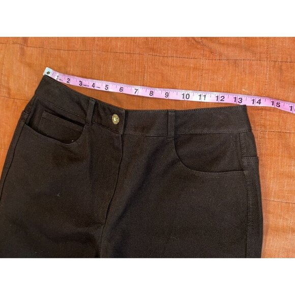 S.T John Sport Brown High Waist Straight-Leg Women's Pants Size 6 - Picture 12 of 15